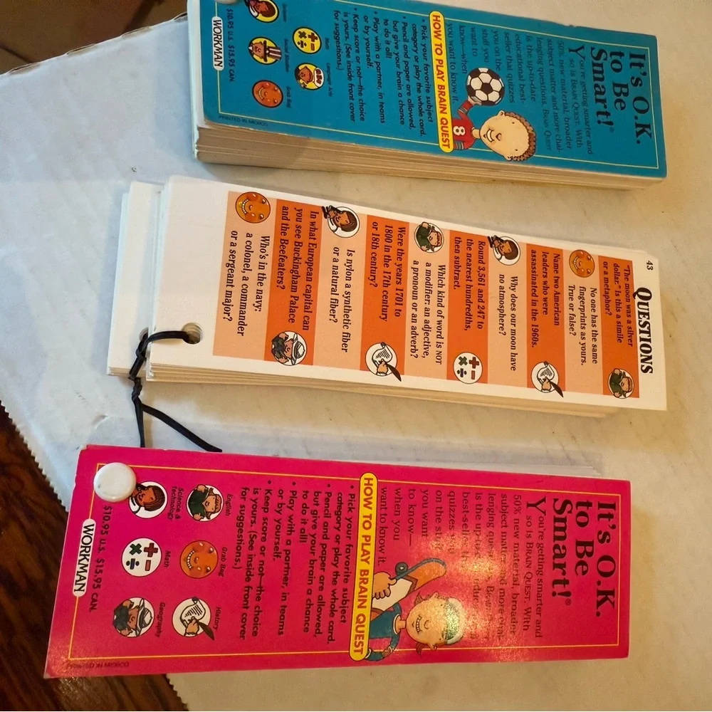 Kids Quiz Deck - Blue and Pink